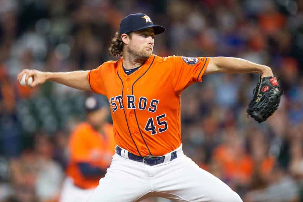 FantasyDraft DFS MLB picks like Gerrit Cole for September 24 MLB DFS based on projections and ownership from the number 1 DFS player.