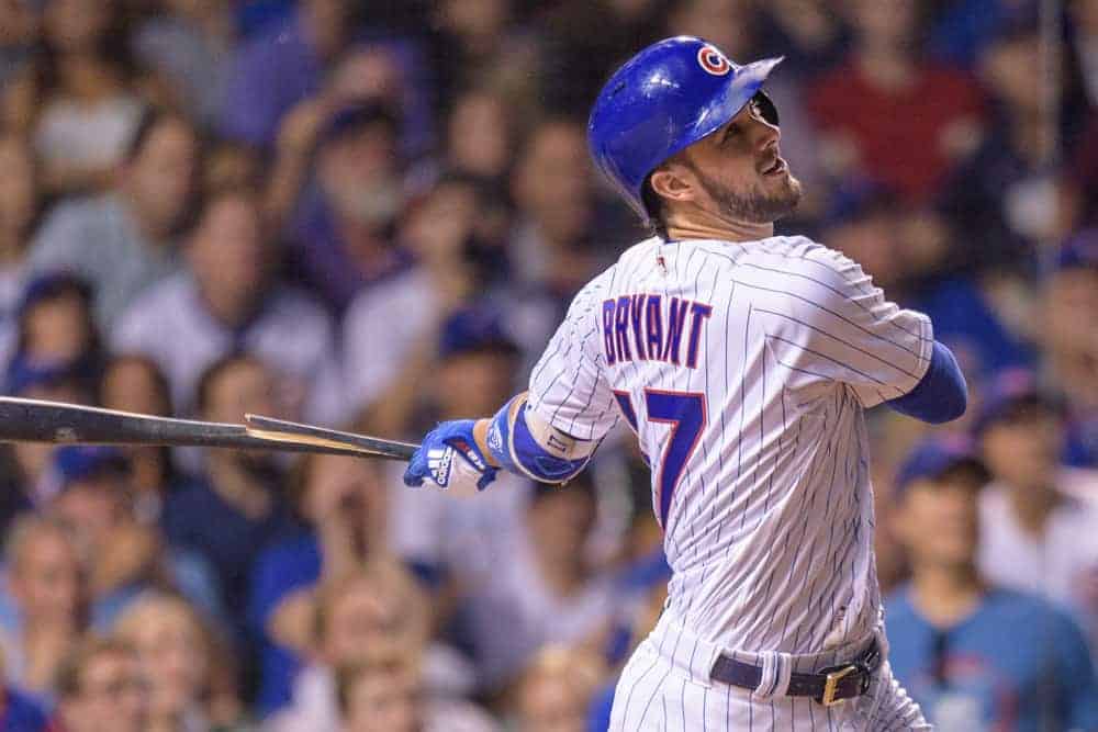 MLB DFS Picks, top stacks and pitchers for Yahoo, DraftKings + FanDuel daily fantasy baseball lineups, including Kris Bryant | Monday 6/14