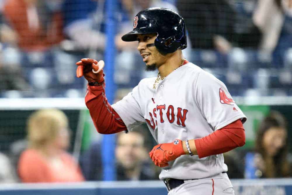 FantasyDraft DFS MLB picks like Mookie Betts for September 17 MLB DFS based on projections and ownership from the number 1 DFS player.
