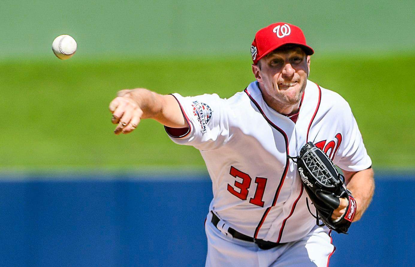 DraftKings MLB DFS cheatsheet for 9/2/20, picks like Max Scherzer based on projections and ownership from the world's No. 1 DFS player