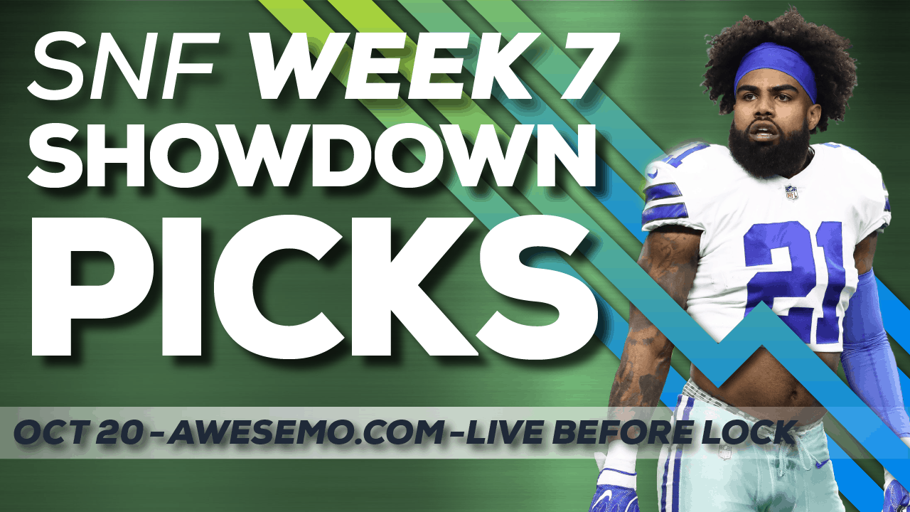 NFL DFS Picks: NFL Week 7 Sunday Showdown Live Before Lock