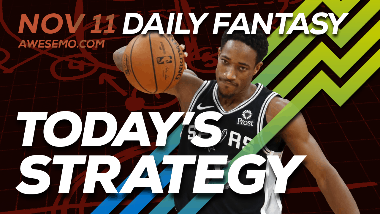 FREE Awesemo YouTube NBA DFS picks & content for daily fantasy lineups on DraftKings + FanDuel including DeMar DeRozan and more!