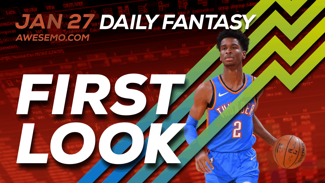 FREE Awesemo YouTube NBA DFS picks & content for daily fantasy lineups on DraftKings + FanDuel with Shai Gilgeous-Alexander + more!