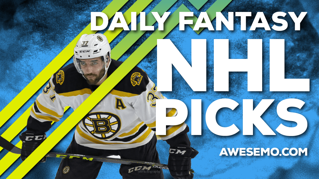 Awesemo's NHL DFS Strategy show breaks down the top DraftKings & FanDuel NHL picks for today's slate, including Patrice Bergeron and more!