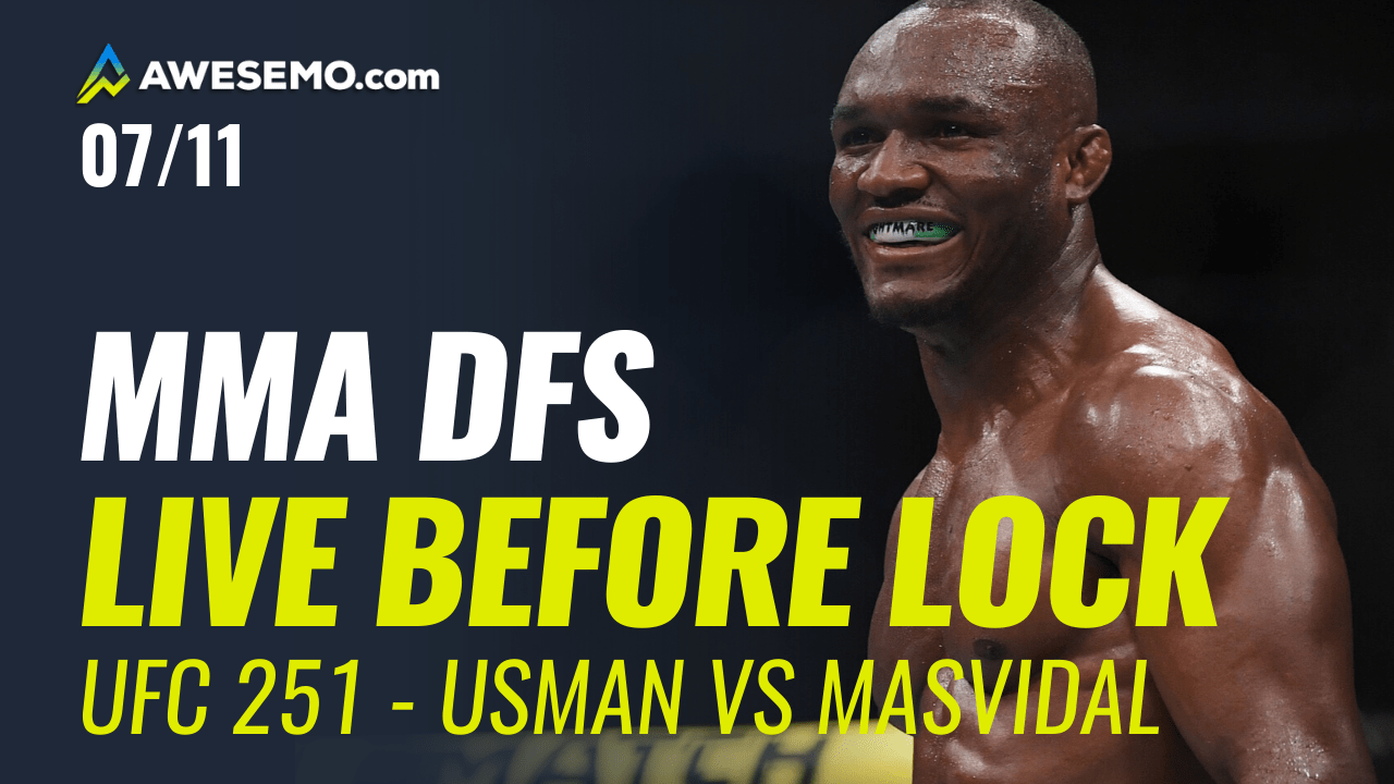 The MMA DFS Live Before Lock Show for UFC 251: Usman vs. Masvidal. Top options for your UFC DFS Lineups on DraftKings,FanDuel