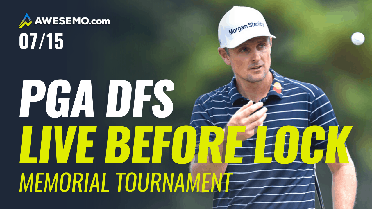 The PGA DFS Live Before Lock with Ben Rasa and Jason Rouslin previewing The Memorial and giving picks for DraftKings, FanDuel & SuperDraft.