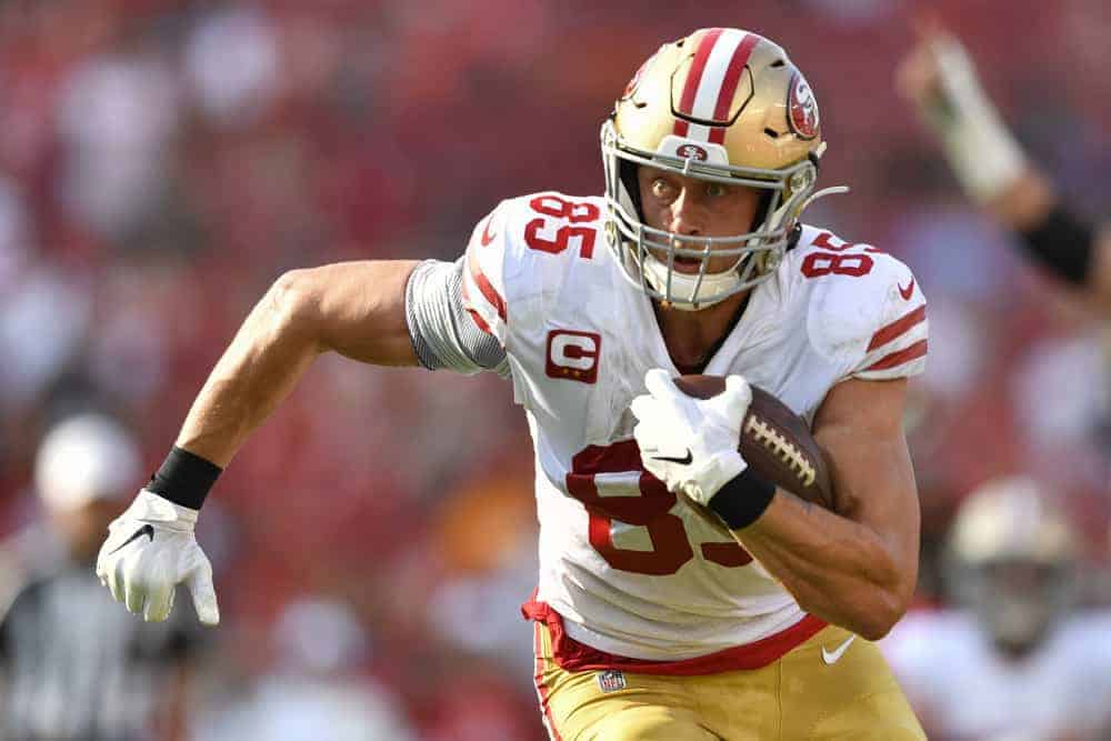 The top NFL DFS picks for the Thanksgiving main slate at DraftKings include guys like George Kittle, who is good chalk at tight end, and...