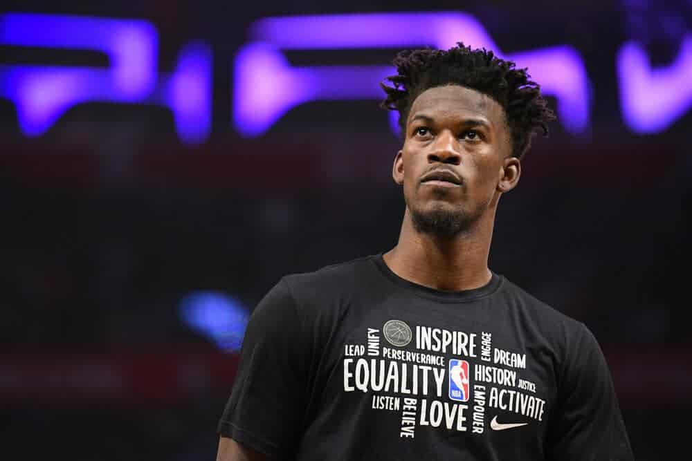 FanDuel NBA Lineup picks cheat sheet for Wednesday April 14 with Jimmy Butler based on Awesemo's expert projections and ownership