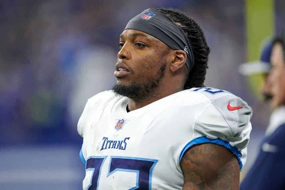 NFL Daily Fantasy DFS picks optimal lineup optimizer picks DraftKings FanDuel Yahoo football projections ownership rankings values today tonight this Week 7 Derrick Henry boom bust tool premium data