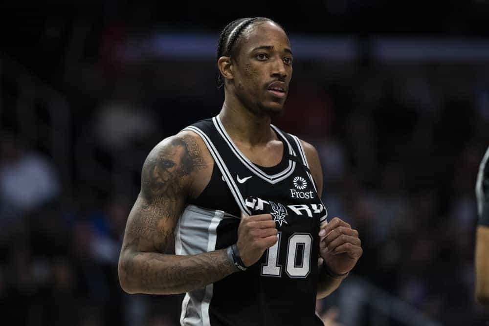 NBA FanDuel LIneup Picks Top 5 daily fantasy basketball rankings from Josh Engleman's ConTENders for NBA Play-In Tournament games Western Conference DeMar DeRozan
