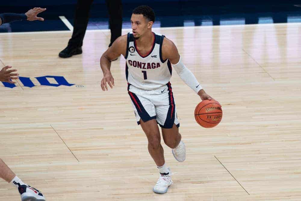 DraftKings & FanDuel CBB DFS Picks for tonight's National Championship NCAA Tournament March Madness on Monday April 5 with Jalen Suggs.
