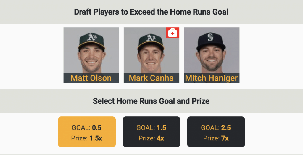 MLB picks Monkey Knife Fight daily fantasy DFS home run goals projections 
