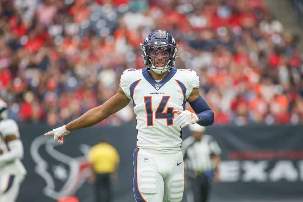 Week 7 NFL DFS showdown picks DraftKings FanDuel daily fantasy football Thursday Night Football Broncos vs. Browns today tonight lineup optimizer optimal free expert rankings projections ownership Courtland Sutton Odell Beckham Jr. lines odds predictions best bets player props