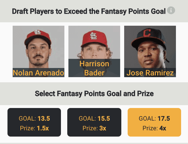 Free expert fantasy baseball MLB DFS player prop picks cardinals indians Nolan Arenado Jose Ramirez fantasy points