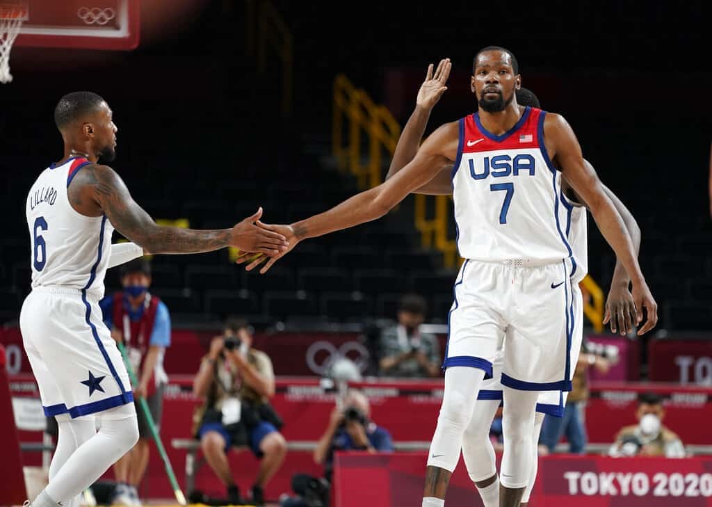 Free expert Olympics Team USA betting picks basketball 2020 Tokyo Summer olympics Kevin Durant odds predictions best bets tonight Luka Doncic slovenia
