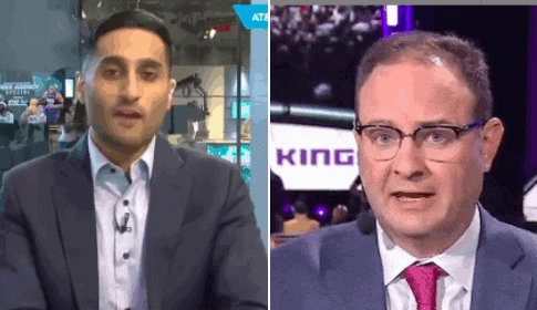 Social media is blowing up with jokes about Shams Charania owning Adrian Wojnarowski with breaking news to kick off NBA free agency