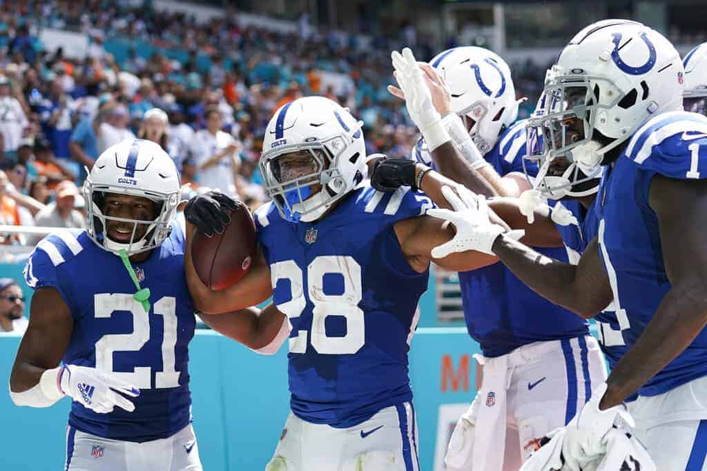 A look at the best NFL DFS running backs, fades and picks for Week 12 of the season. Our NFL DFS projections like Jonathan Taylor...