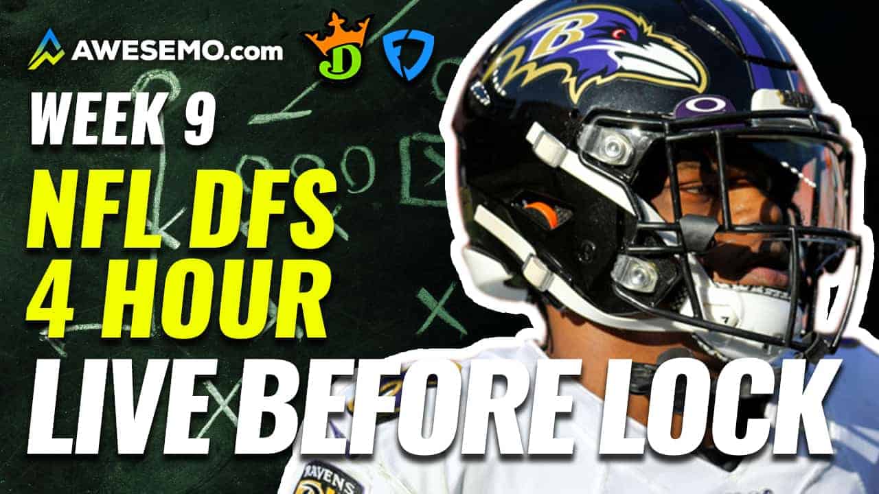 Week 9 NFL DFS picks. 4 hour Live Before Lock daily fantasy football NFL news, picks and injuries for DraftKings + FanDuel | Sunday, 7/11/21
