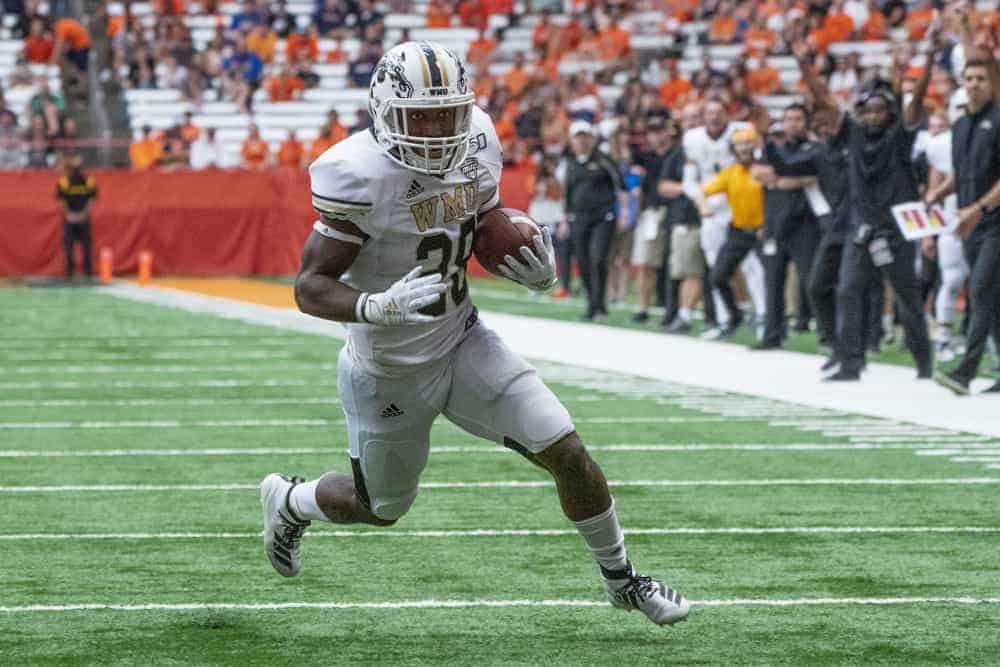 FanDuel CFB DFS College Football Picks optimizer lineup optimal picks this week 12 Sean Tyler Western Michigan tonight today free expert projections ownership rankings