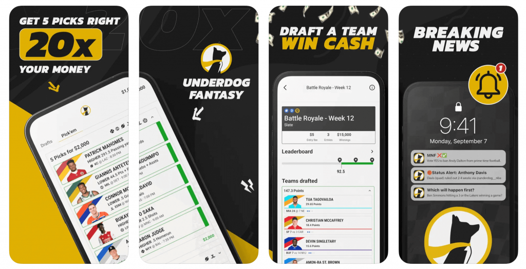 underdog fantasy app