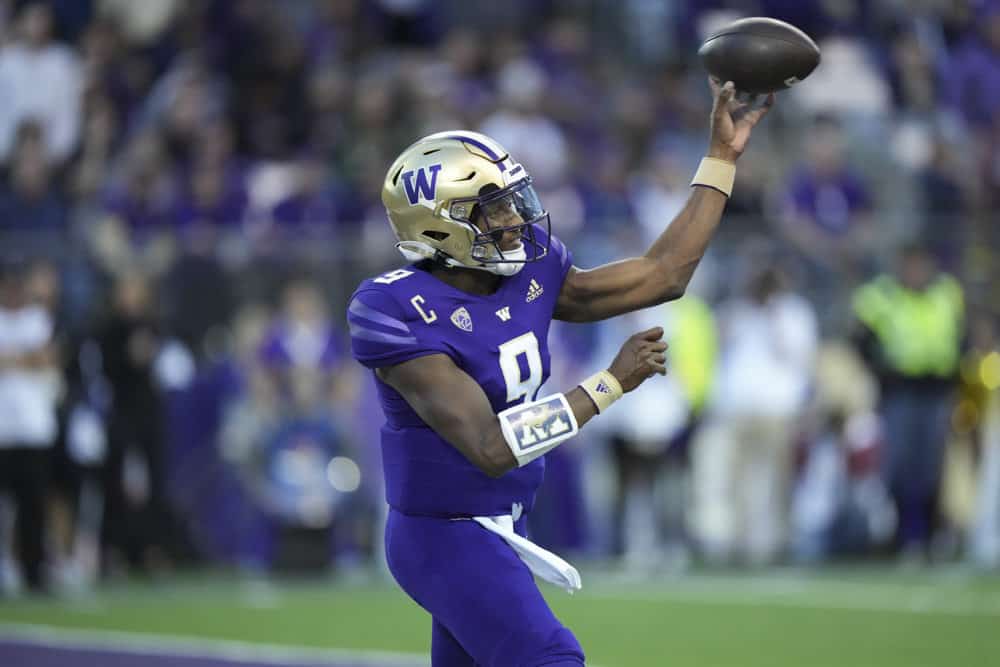 College Football DFS: Thursday Slate Picks and Preview Including Michael Penix as a Top QB Option (Premium)