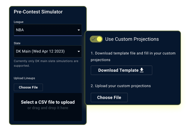 Pre-contest-settings-image-1 Upload MLB DFS Lineups for Point Projections