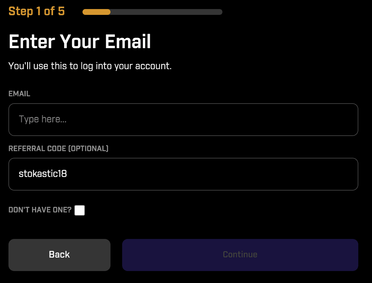 prizepicks sign up step 1