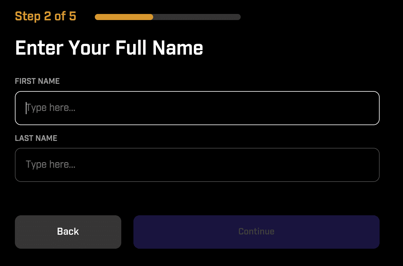 prizepicks sign up step 2