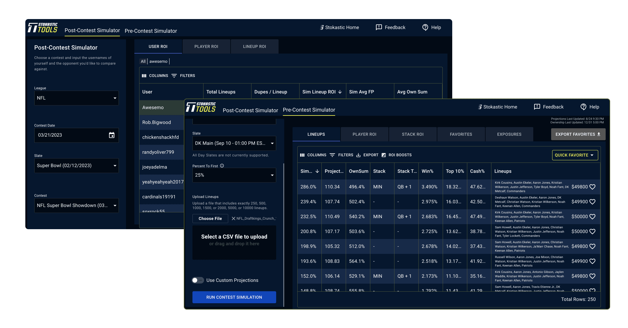 Stokastic Sims: DFS Simulator