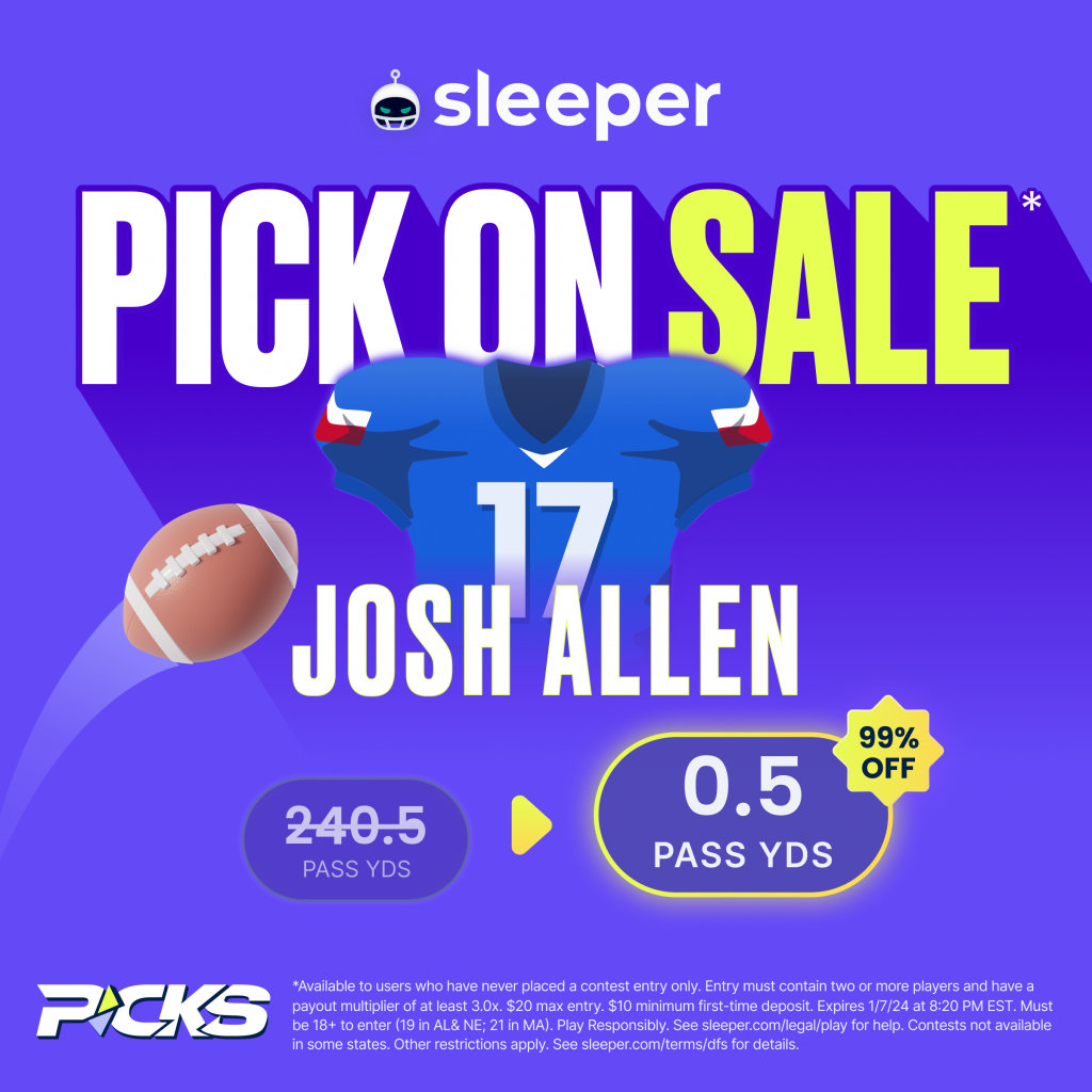 Sleeper Fantasy NFL Picks & Predictions Josh Allen Free Square for All